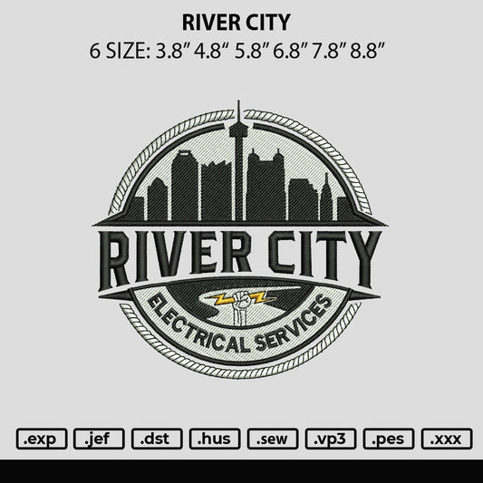 River City Embroidery File 6 sizes