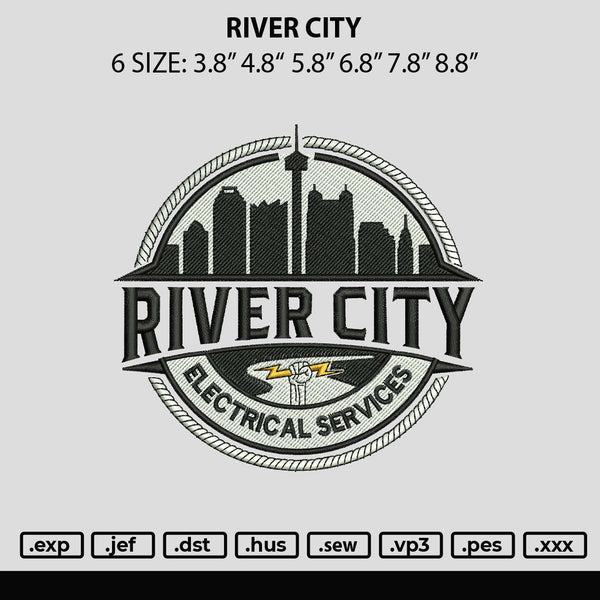 River City Embroidery File 6 sizes