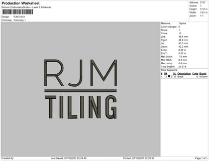 RJM Embroidery File 4 size