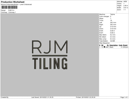 RJM Embroidery File 4 size