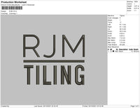 RJM Embroidery File 4 size