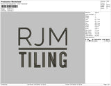 RJM Embroidery File 4 size