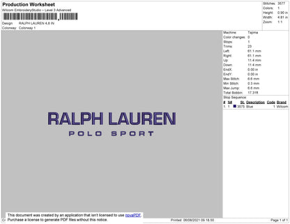 Ralph Lauren Embroidery File 4 size
