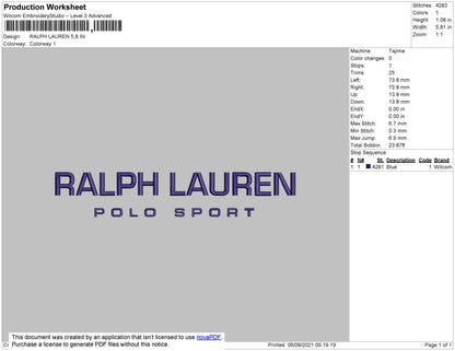 Ralph Lauren Embroidery File 4 size