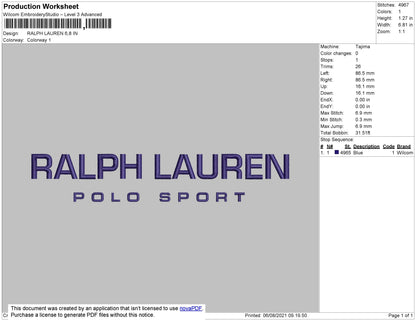 Ralph Lauren Embroidery File 4 size