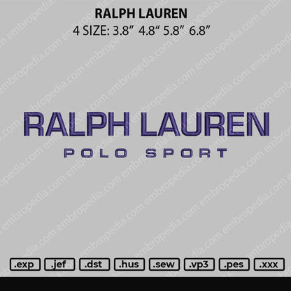 Ralph Lauren Embroidery File 4 size