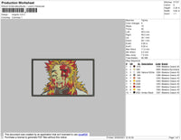 Rengoku Rectangle Embroidery File 4 size