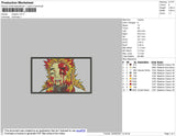 Rengoku Rectangle Embroidery File 4 size