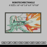 Robotechrectangle Embroidery File 6 sizes
