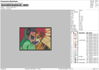 Rock Lee Gaara Emnbroidery File 4 size