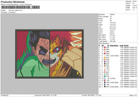 Rock Lee Gaara Emnbroidery File 4 size