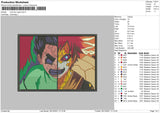 Rock Lee Gaara Emnbroidery File 4 size