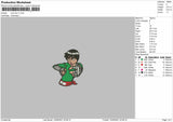Rock Lee Drunk Embroidery File 4 size