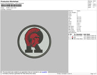 Roma Logo Embroidery File 4 size