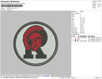 Roma Logo Embroidery File 4 size