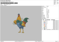Chicken 2702 Embroidery File 6 sizes