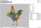 Chicken 2702 Embroidery File 6 sizes