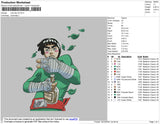 Rock Lee Embroidery File 4 size