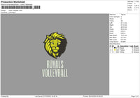 Royalstext 01 Embroidery File 6 sizes