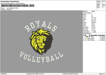 Royaltext 0511 Embroidery File 6 sizes