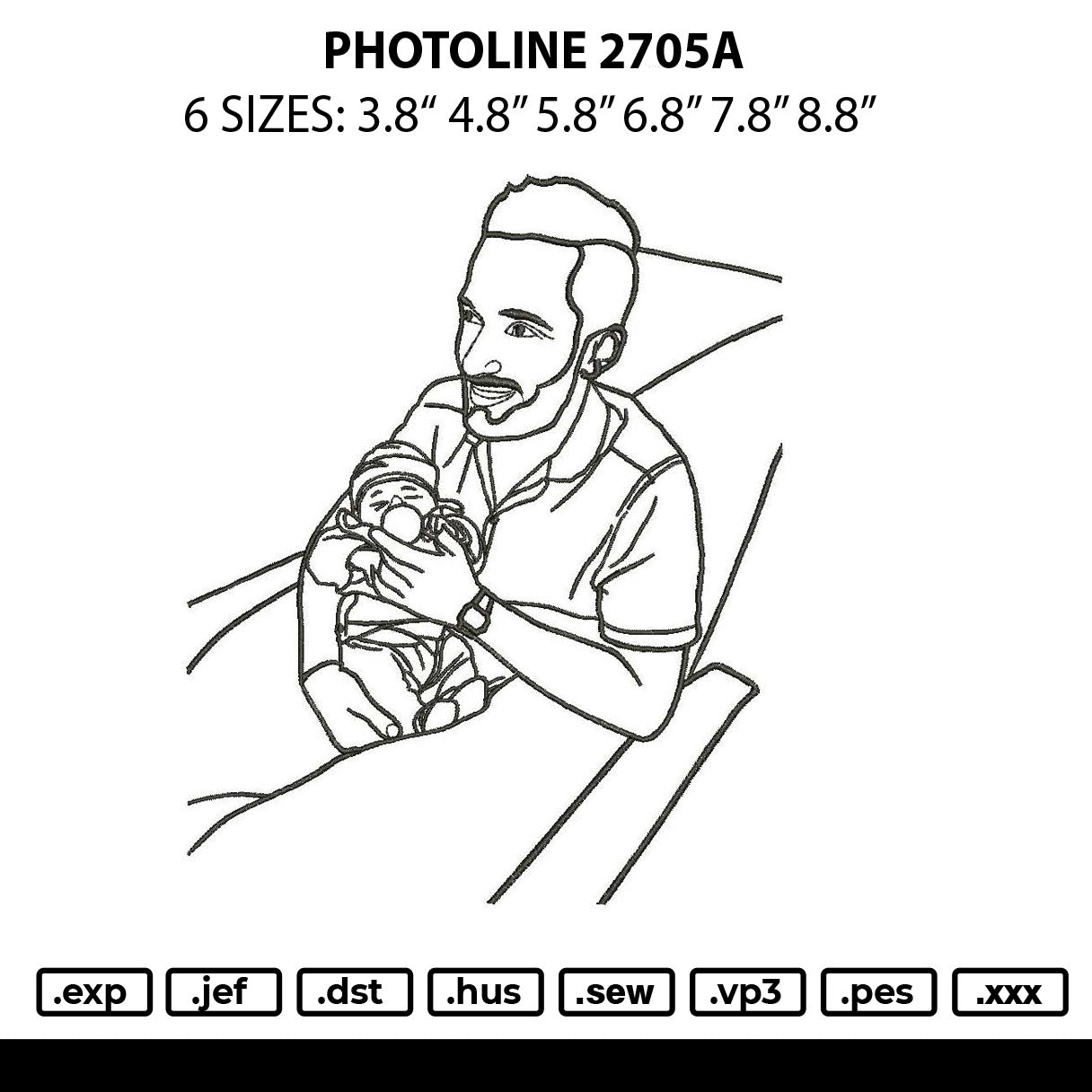 Photoline 2705a Embroidery File 6 sizes
