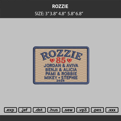 ROZZIE Embroidery Machine Design File