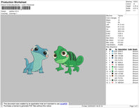 Reptiles Chibi Embroidery File 4 size