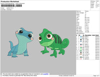 Reptiles Chibi Embroidery File 4 size