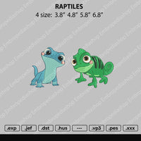 Reptiles Chibi Embroidery File 4 size