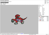 Raptor Embroidery File 4 size