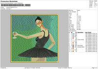 Runaway Ballerina Embroidery File 4 size