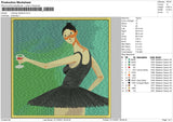 Runaway Ballerina Embroidery File 4 size