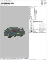 Runawy Car Embroidery File 4 size
