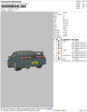 Runawy Car Embroidery File 4 size