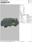Runawy Car Embroidery File 4 size