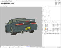 Runawy Car Embroidery File 4 size