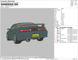 Runawy Car Embroidery File 4 size