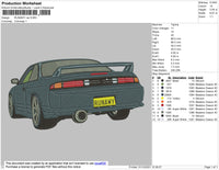 Runawy Car Embroidery File 4 size