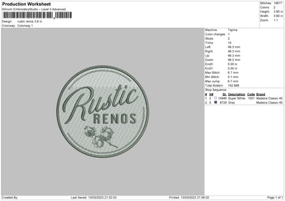 Rustic R Embroidery File 6 sizes