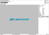 S2000 Embroidery File 6 sizes