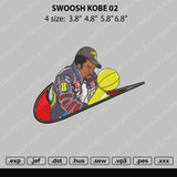 Swoosh Kobe Embroidery File 4 size