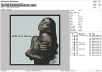 Sade Love embroidery File 6 sizes