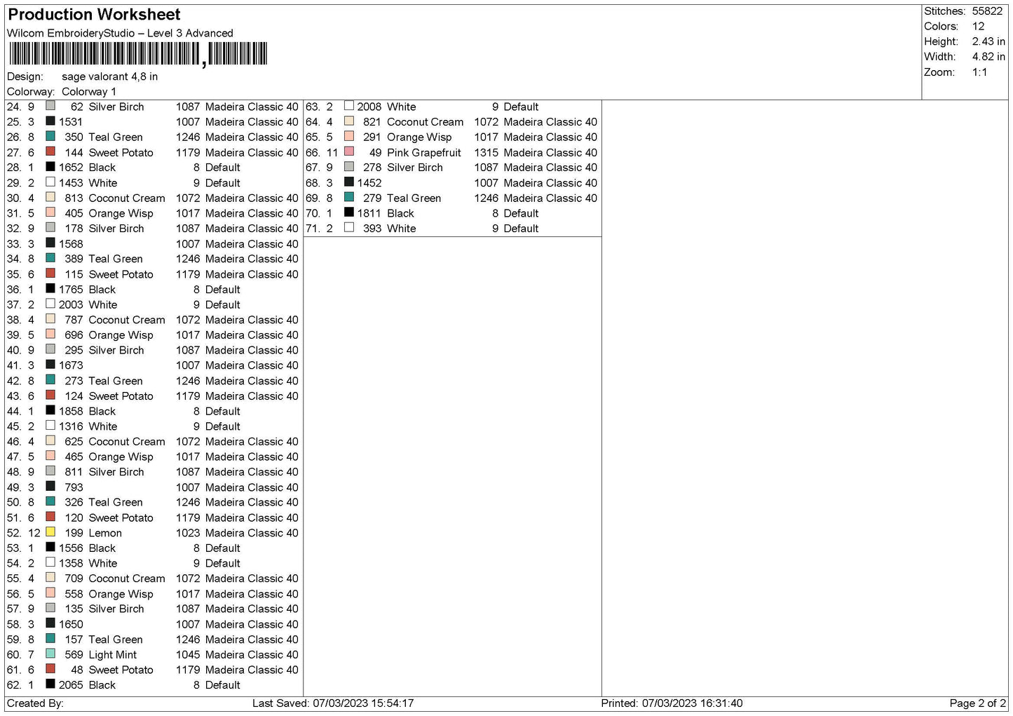 Sage Square Embroidery File 6 sizes