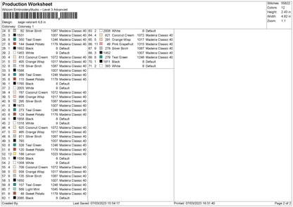 Sage Square Embroidery File 6 sizes
