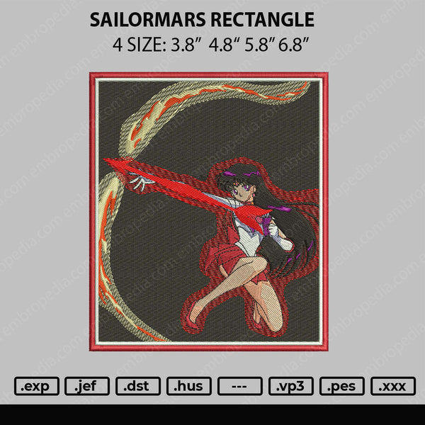 Sailormars Rectangle Embroidery FIle 4 size