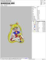 Sailormoon Embroidery File 3 size