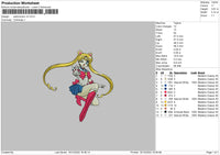 Sailormoon V3 Embroidery File 6 sizes