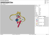 Sailormoon V3 Embroidery File 6 sizes