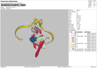 Sailormoon V3 Embroidery File 6 sizes