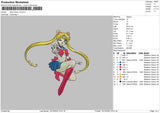 Sailormoon V3 Embroidery File 6 sizes